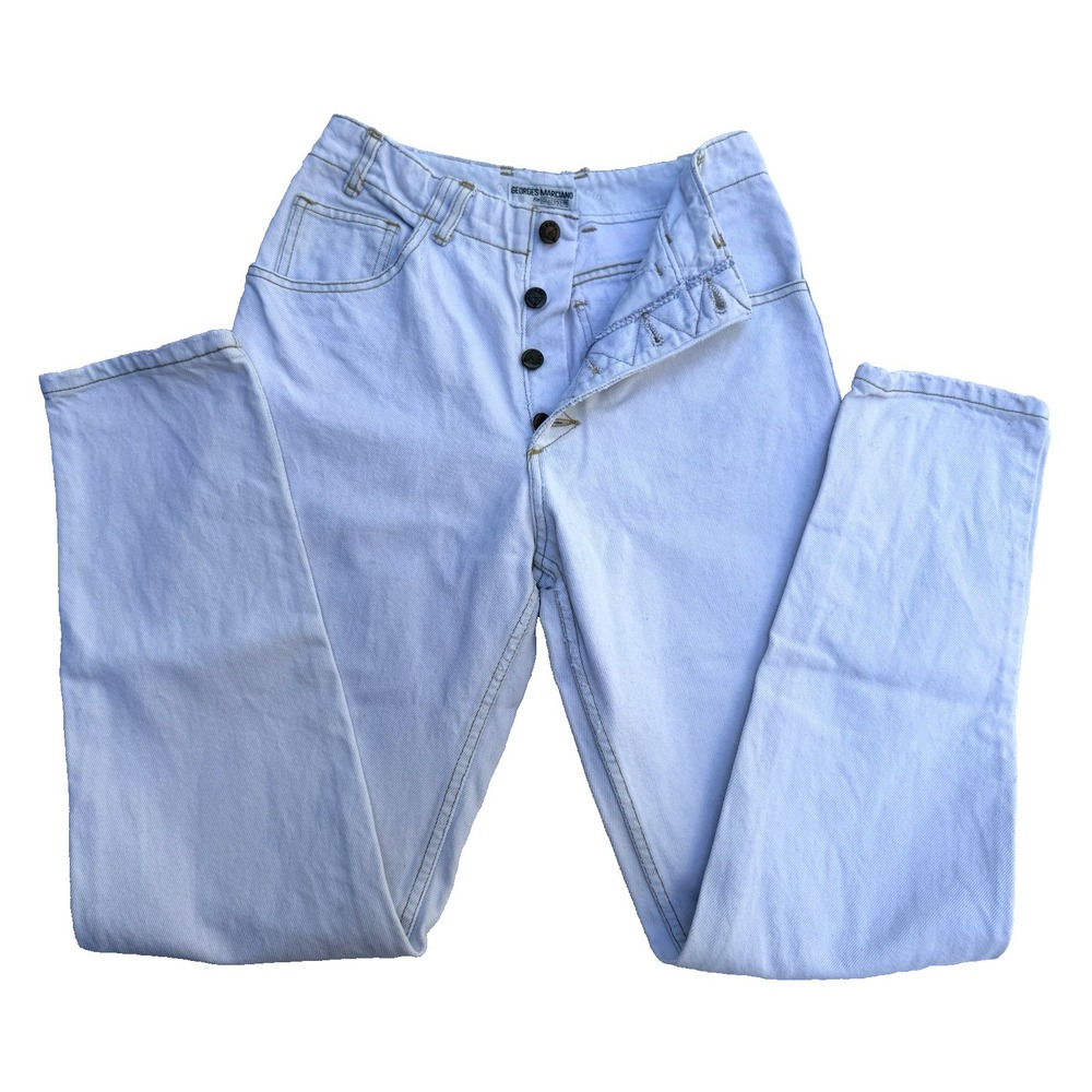 Vtg Women's GUESS Style 1005‎ 29x30 Georges Marciano USA Jeans White 80s 90s